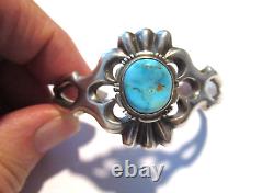 F. L. Begay Navajo Sterling Silver Turquoise Bracelet Native American Indian