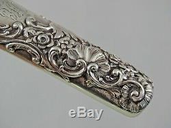 FINE ANTIQUE TIFFANY STERLING SILVER WALKING CANE STICK Hawaii Boston 1876