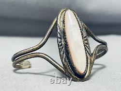 Fabulous Vintage Mussel Shell Sterling Silver Bracelet