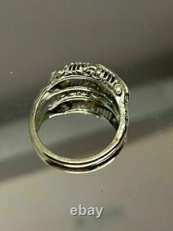 Filigree Vintage Art Deco Engagement Ring14K White Gold Over 0.12 Ct Diamond