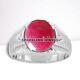 Flawless Ruby Cushion Cut With 925 Sterling Silver Ring For Men's #b158