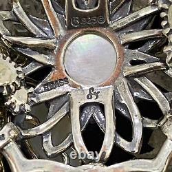 Fritz Casuse Vintage Sterling Silver & Brass Multi Gemstone Bumblebees Bracelet