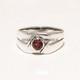 Garnet Round Cut Gemstone With 925 Sterling Silver Ring For Men #d129