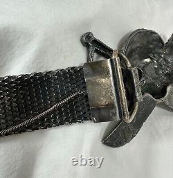 Genuine vintage UGO CACCIATORI sterling Skull Pirate belt unisex