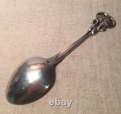 Georg Jensen Denmark Vintage Sterling Silver Ornamental #58 Spoon 7.75