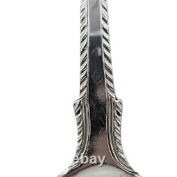 Georgian 1770 Antique Solid Sterling Silver Punch Soup Ladle Feather Edge Bowl