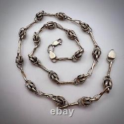 Gilt Sterling Silver 925 Vintage Women's Jewelry Chain Necklace Signed 19.7 gr