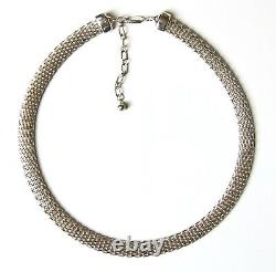 Godfrey Carter 925 Sterling Silver Mesh Necklace 15.5 + 2 Extender 36grams