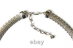 Godfrey Carter 925 Sterling Silver Mesh Necklace 15.5 + 2 Extender 36grams