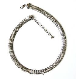 Godfrey Carter 925 Sterling Silver Mesh Necklace 15.5 + 2 Extender 36grams