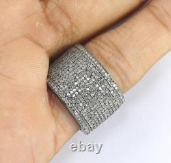 Gorgeous Pave Diamond Eternity Band Ring 925 Silver Diamond Ring For Womens