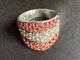 Gorgeous Vintage Designer Sterling Silver 925 Ring -red & White Crystals Size 10