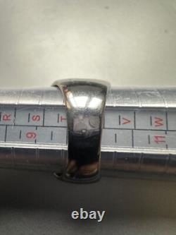 Gorgeous Vintage Designer Sterling Silver 925 Ring -Red & White Crystals Size 10