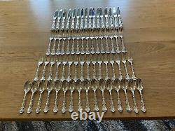 Gorham Strasbourg Vintage Sterling Silver (16) 4-Piece Place Settings, 64 Piece