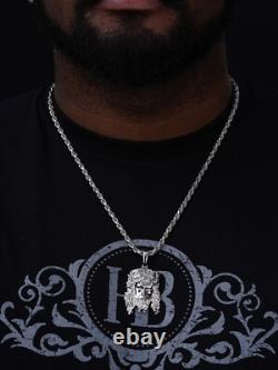 HEAVY SOLID Real Solid 925 Sterling Silver Jesus Piece Pendant Necklace 1-2.5