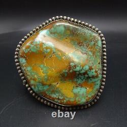 HUGE 175g Vintage NAVAJO Sterling Silver ROYSTON TURQUOISE Cuff BRACELET