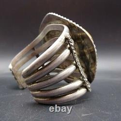 HUGE 175g Vintage NAVAJO Sterling Silver ROYSTON TURQUOISE Cuff BRACELET