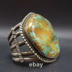 HUGE 175g Vintage NAVAJO Sterling Silver ROYSTON TURQUOISE Cuff BRACELET