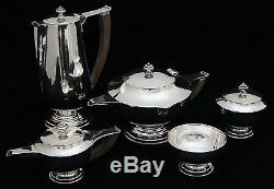 Hard To Find Vintage Art Deco 5pc Mexican Sterling Silver Coffee Tea Set Aladdin