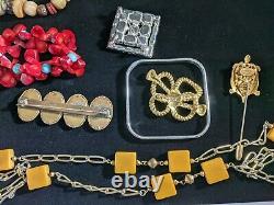 Huge Estate Jewelry Lot 14K Gold Sterling Silver Gemstone Brighton Givenchy Vtg