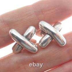 JAMES AVERY 925 Sterling Silver Vintage Puffy Letter X Kisses Cufflinks