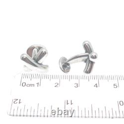 JAMES AVERY 925 Sterling Silver Vintage Puffy Letter X Kisses Cufflinks