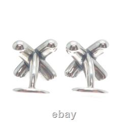 JAMES AVERY 925 Sterling Silver Vintage Puffy Letter X Kisses Cufflinks