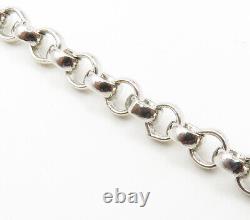 JUDITH JACK 925 Silver Vintage Marcasite Love Heart Chain Bracelet BT6005