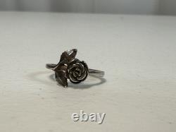James Avery Sterling Silver Rose Ring Retired Vintage size 6