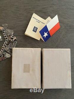 James Avery Vintage Silver Charms + Bracelet Texas Rainbow Heart Hand Piano