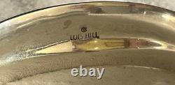 LOIS HILL RARE Vintage 2 Tone Sterling Cuff Bracelet LH Signature Scroll Design
