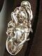 Long 1 3/4 Antique Art Nouveau Sterling Silver Figural Nude Woman Ring Size 5