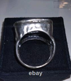 Labradorite 925 Silver Israel PZ Size 7 Handcrafted Vintage