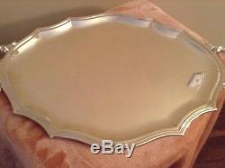 Large Vintage 22 1\4 Sterling Silver Tea/serving Tray With Handles. Excellent