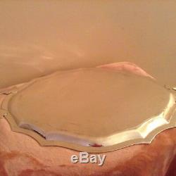 Large Vintage 22 1\4 Sterling Silver Tea/serving Tray With Handles. Excellent