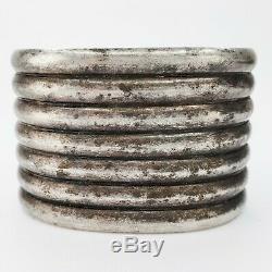 Large Vintage Old Pawn Navajo Native American Sterling Silver Cuff Bracelet