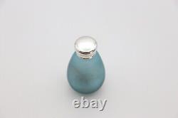 Lovely Antique Sterling Silver Topped Glass Scent Bottle Hallmarked Birmingham