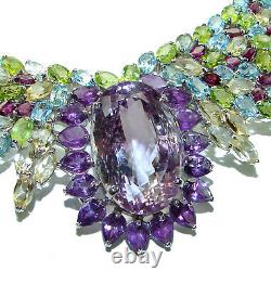 Mademoiselle Vintage style authentic 185 carat Amethyst. 925 Sterling Silver ha