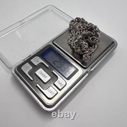 Massive Vintage Sterling Silver 925 Necklace Chain 44cm Unisex Jewelry 29.3 gr