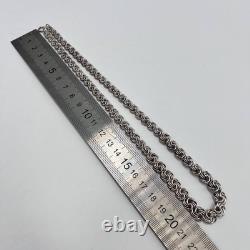 Massive Vintage Sterling Silver 925 Necklace Chain 44cm Unisex Jewelry 29.3 gr