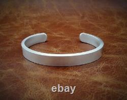 Men's Gents Solid 925 Silver Heavy Vintage Matte Look Torque Bangle Bracelet