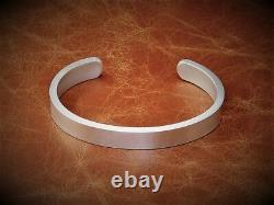 Men's Gents Solid 925 Silver Heavy Vintage Matte Look Torque Bangle Bracelet