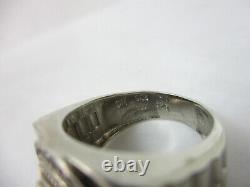 Men's Ring Diamond Sterling Silver Size 8 Genuine 0.30 Carats