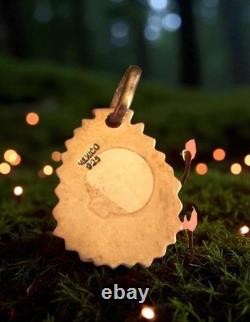 Mexican Sterling Silver Vintage Carved Sun Rays Sun? Sunshine Pendant