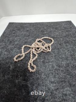 Mid Century Vintage. 925 Italian Sterling Silver Necklace 29.5 34.65 Gram