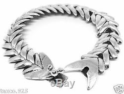 Molina Vintage Style Taxco Mexican 925 Sterling Silver Fish Bracelet Mexico