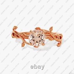 Morganite Gemstone Prong Vintage Anniversary Halloween Gift Ring Sterling Silver