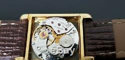 Must de Cartier Tank Gold on Silver Vintage Hand Wound Ladies Watch. Cartier Box