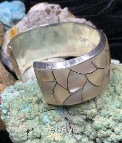 Native American Zuni Stewart & Maria Tucson Sterling Silver & MOP Bracelet