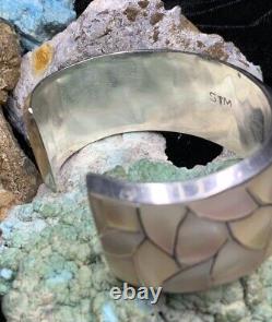 Native American Zuni Stewart & Maria Tucson Sterling Silver & MOP Bracelet